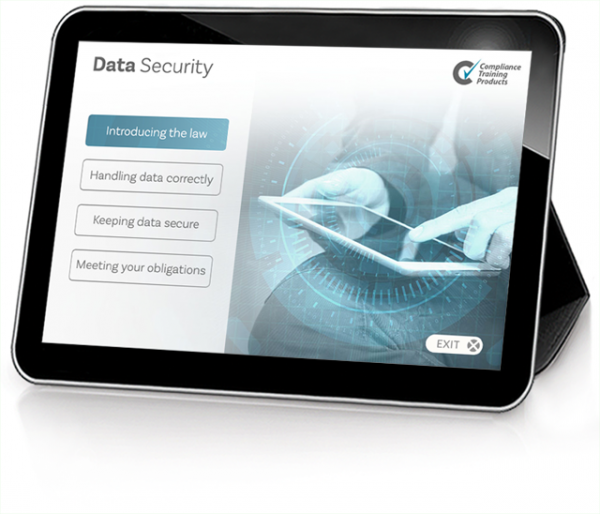 Data protection online training screen - Compliance Training Products